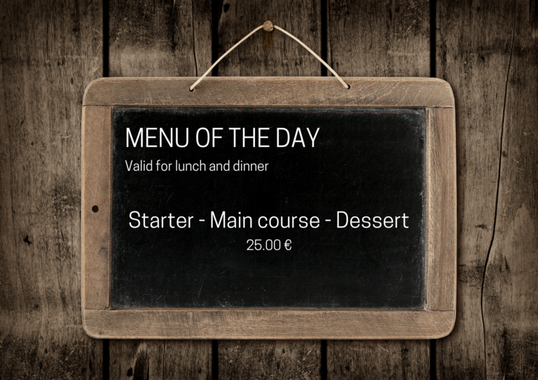 menu of the day